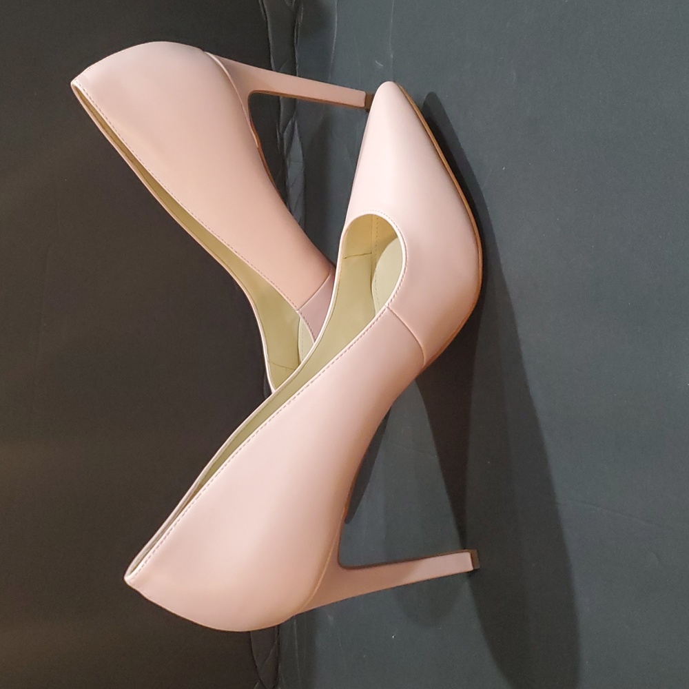 Nine West Tatiana 3 light pale pink blush pointy stiletto heel Pumps size 12 new